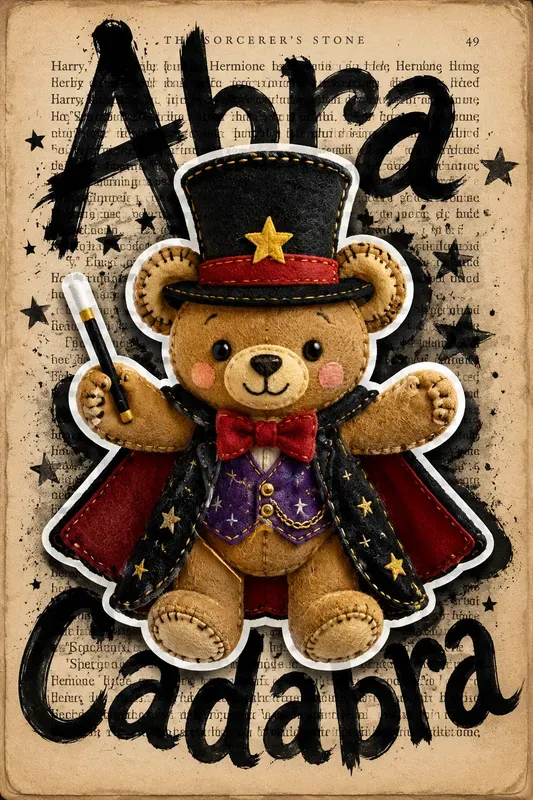 Vintage Plush Sticker Art