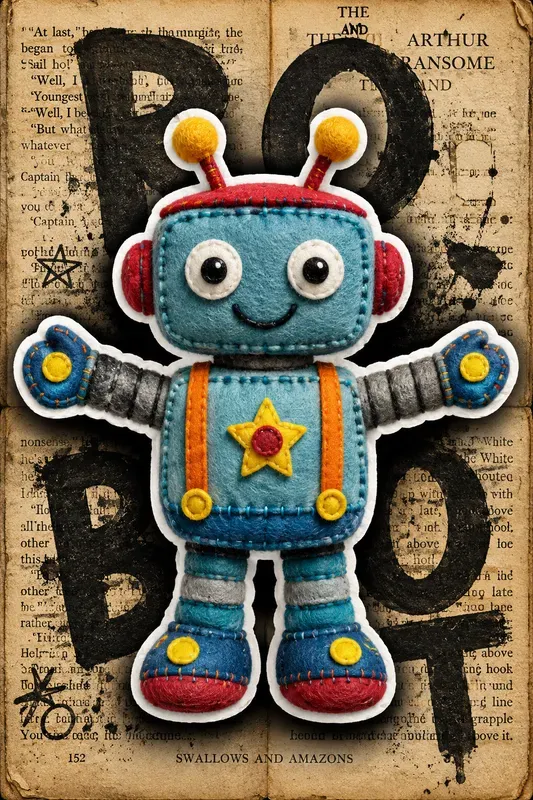 Vintage Plush Sticker Art