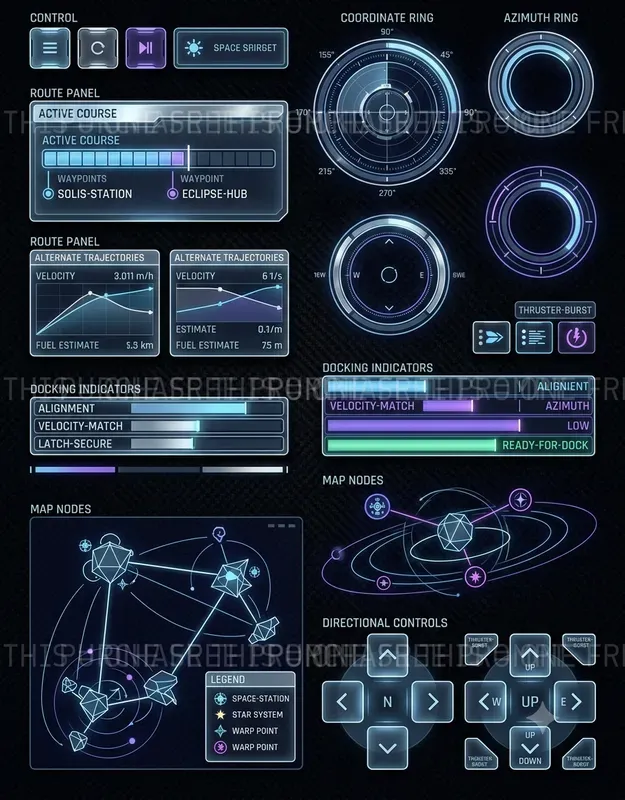 Cyberpunk UI Asset Sheets