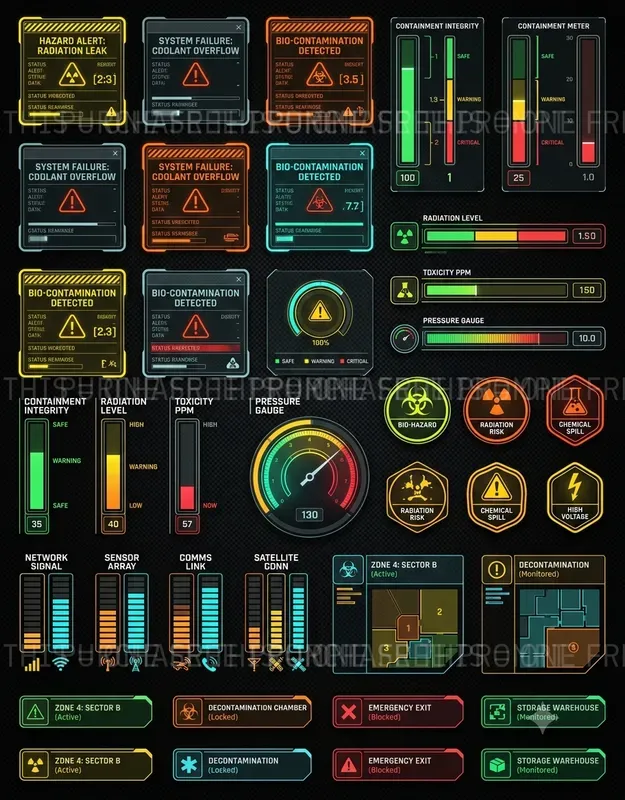 Cyberpunk UI Asset Sheets