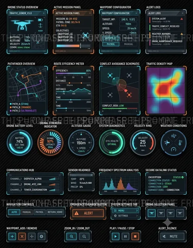 Cyberpunk UI Asset Sheets