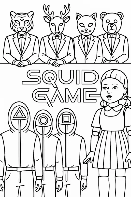 Squid Game Coloring Books