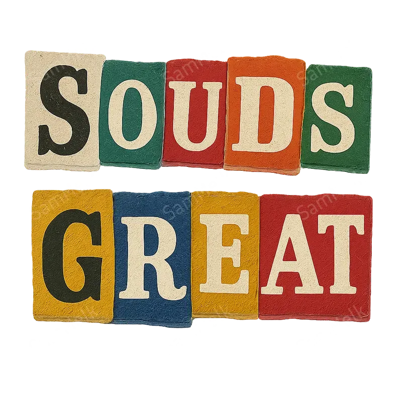 Textured Block Cutout Collage Art