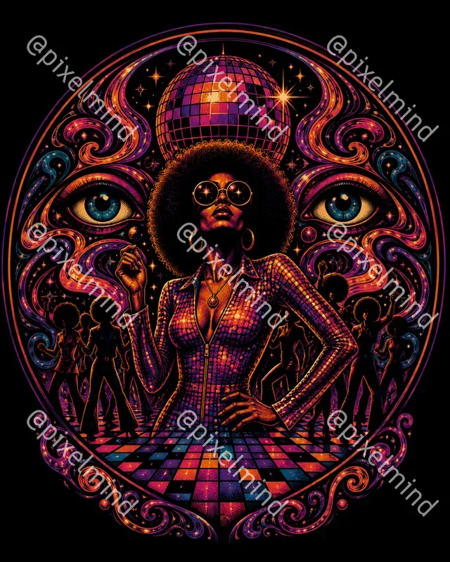 Retro Psychedelic Music Tshirts