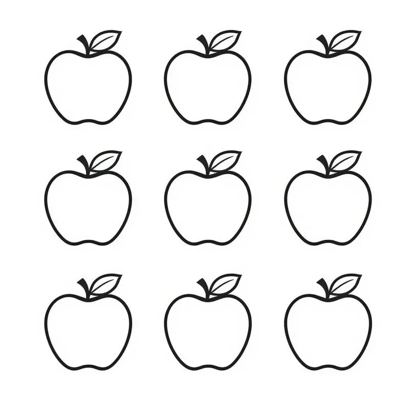 Kids Counting Shapes Worksheet Outlines