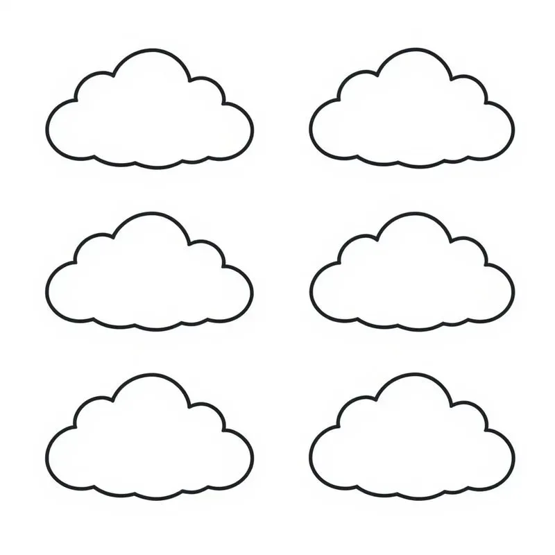 Kids Counting Shapes Worksheet Outlines