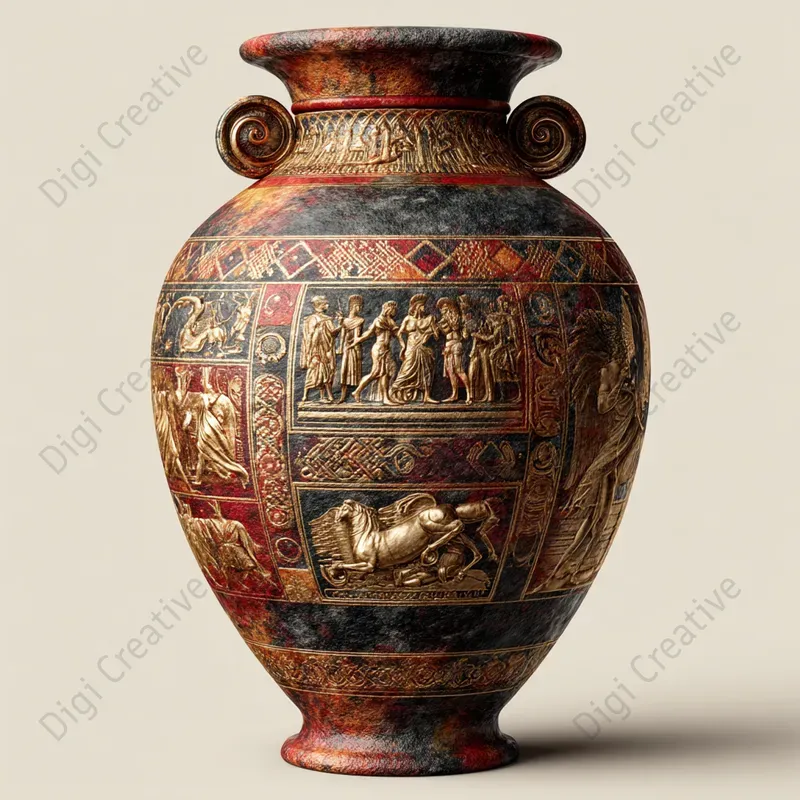 Realistic Ancient Premium Vase Icons
