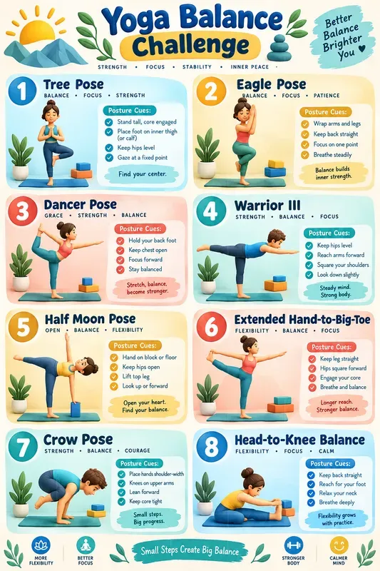 3D Yoga Poses Charts