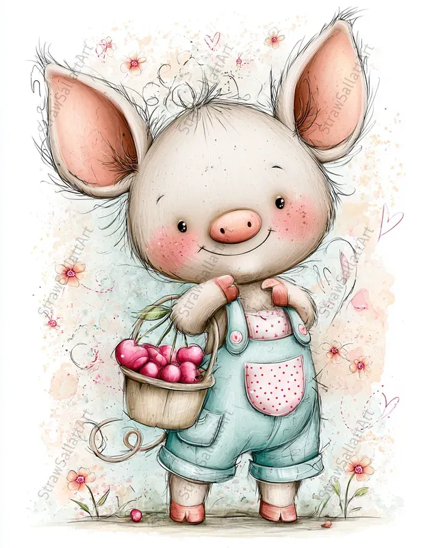 Doodle Summer Character Junk Journal Art