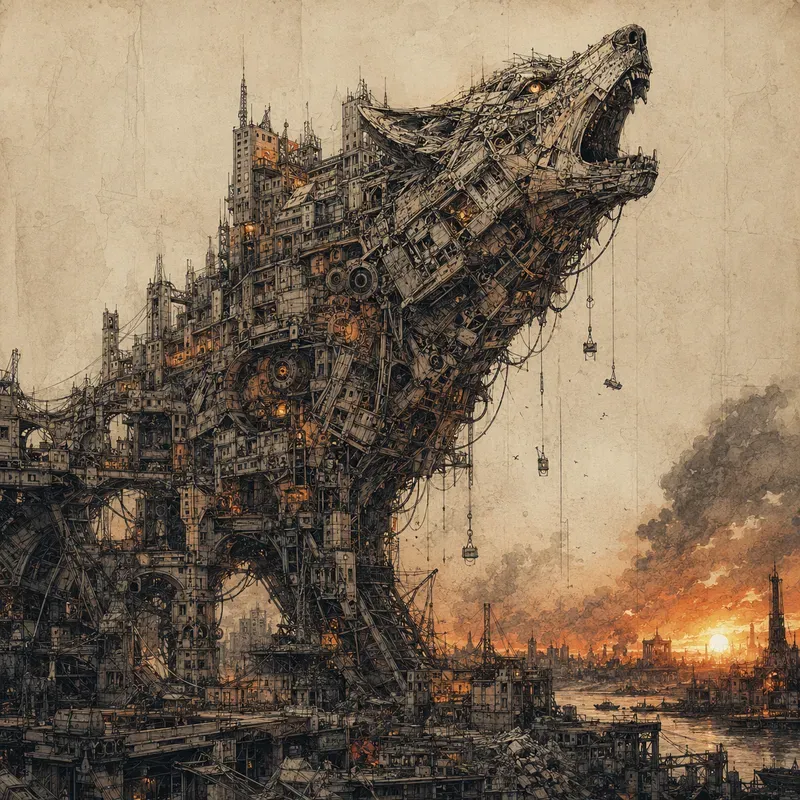 Surreal Architectural Megafusion Art