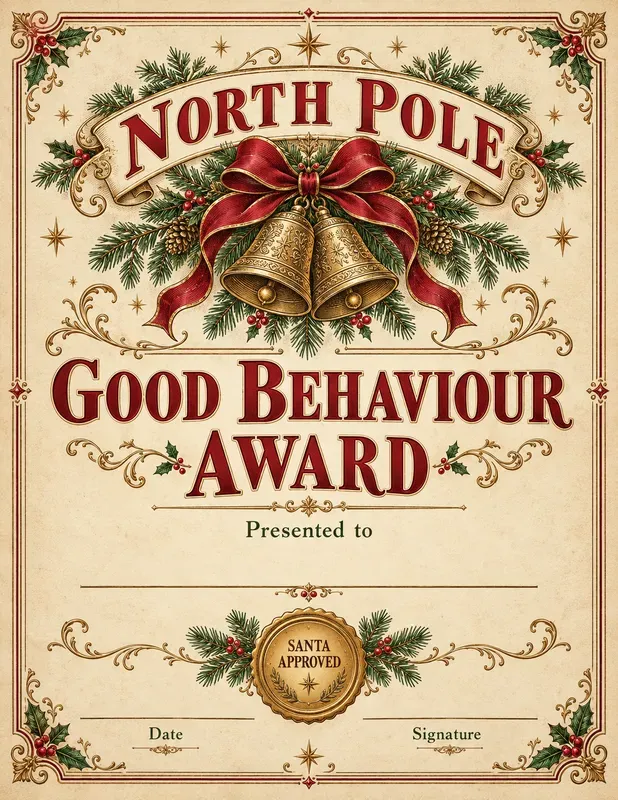 Santa Approved Nice Certificates