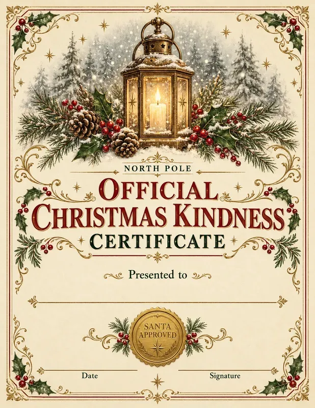 Santa Approved Nice Certificates