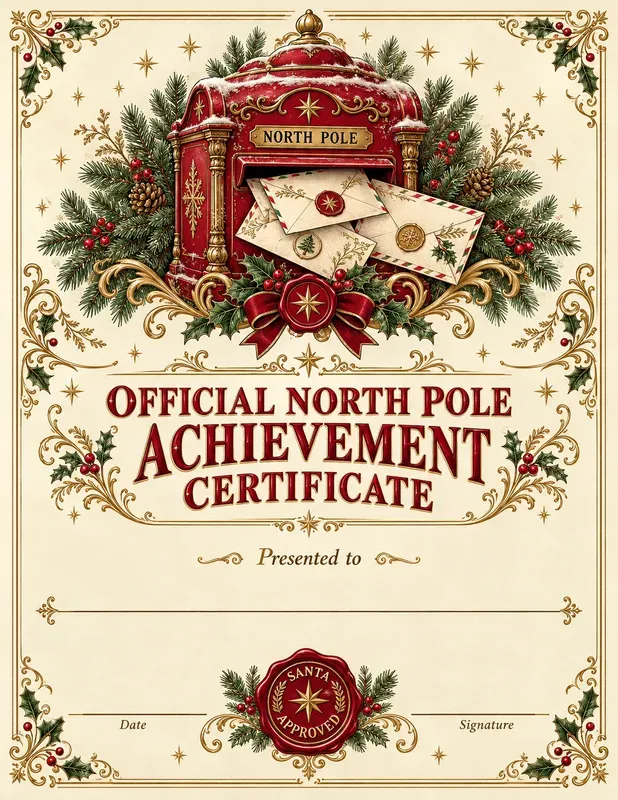 Santa Approved Nice Certificates
