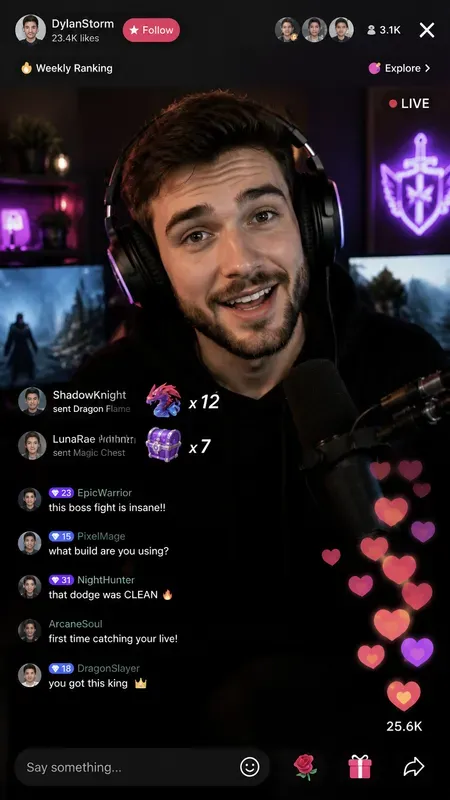 Social Media Live Broadcast Screens