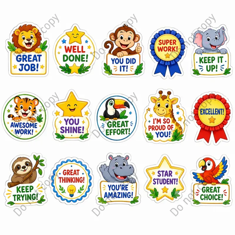 Kids Praise Reward Sticker Sheets
