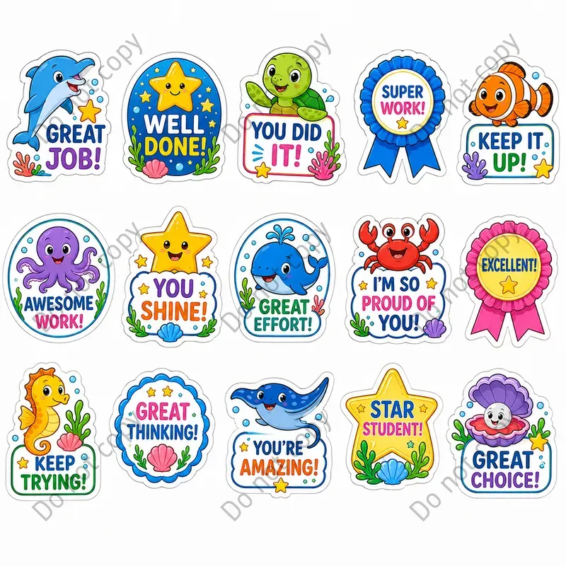 Kids Praise Reward Sticker Sheets