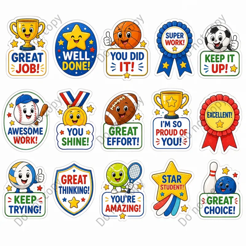 Kids Praise Reward Sticker Sheets