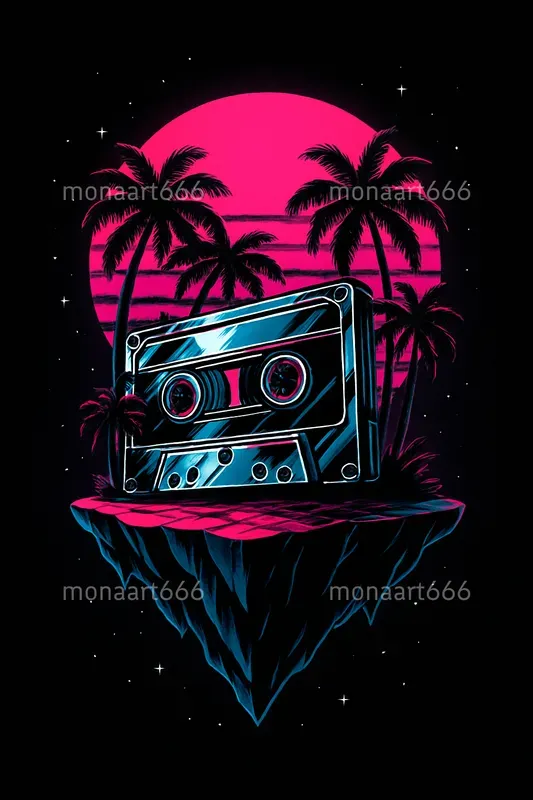 Neon Cosmic Nostalgia