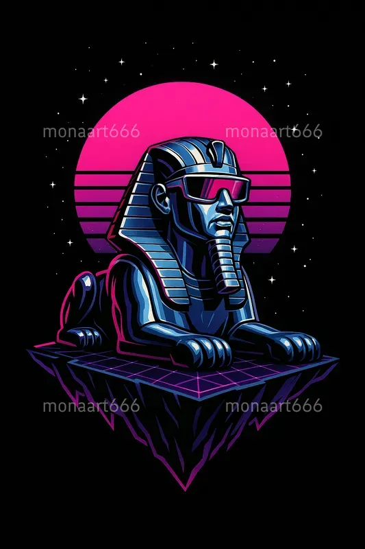 Neon Cosmic Nostalgia