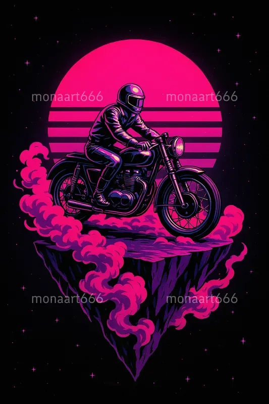 Neon Cosmic Nostalgia