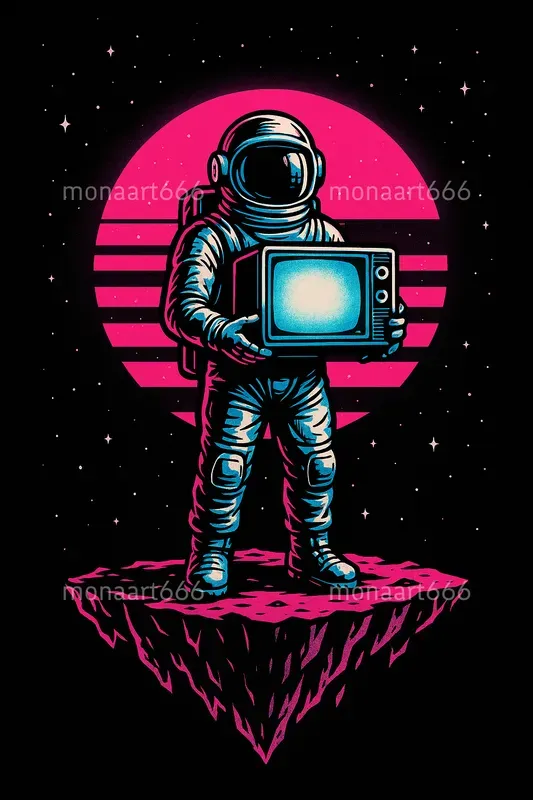 Neon Cosmic Nostalgia