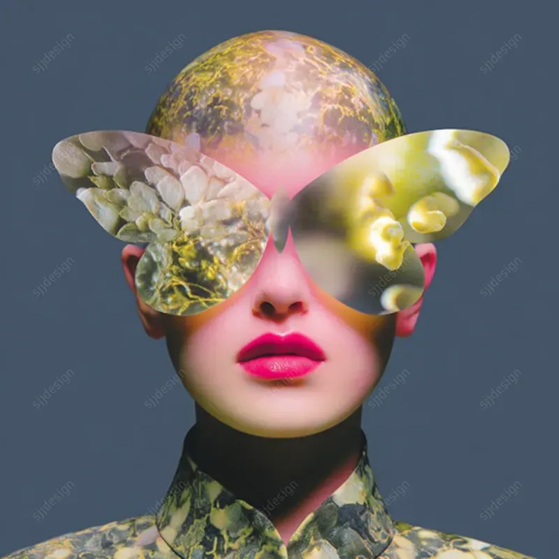 Dreamcore Psychedelic Portrait Art