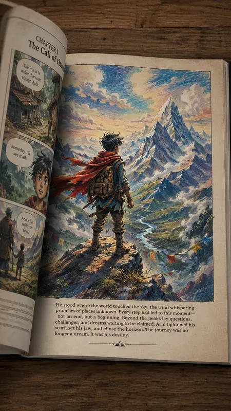 Colorful Comic Book Story Art