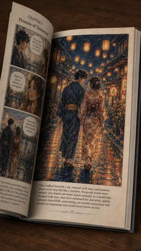 Colorful Comic Book Story Art