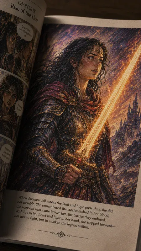Colorful Comic Book Story Art