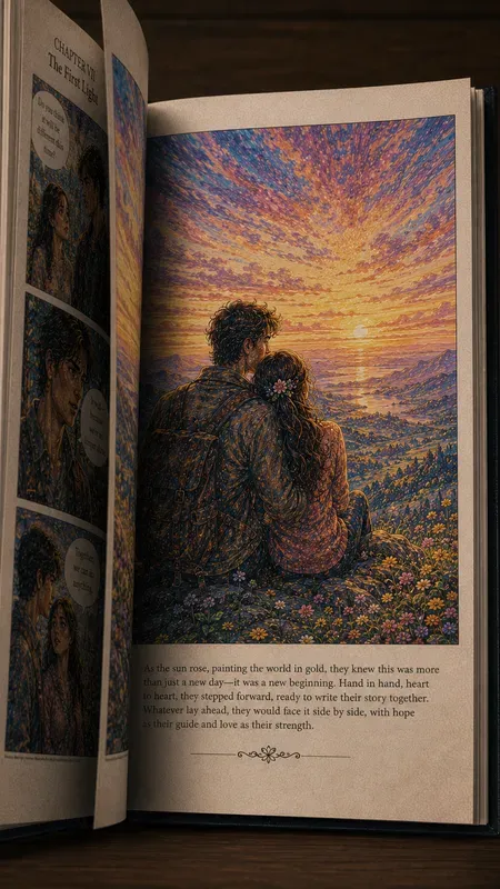 Colorful Comic Book Story Art
