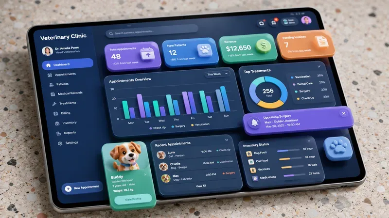 Claymorphic 3D Tablet Dashboard Mockups