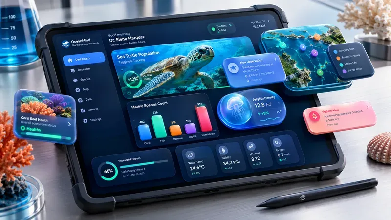 Claymorphic 3D Tablet Dashboard Mockups