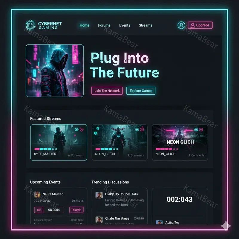 Modern Dark Themed Web Interfaces
