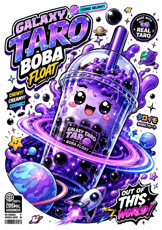 Urban Kawaii Bubble Drink Stickers