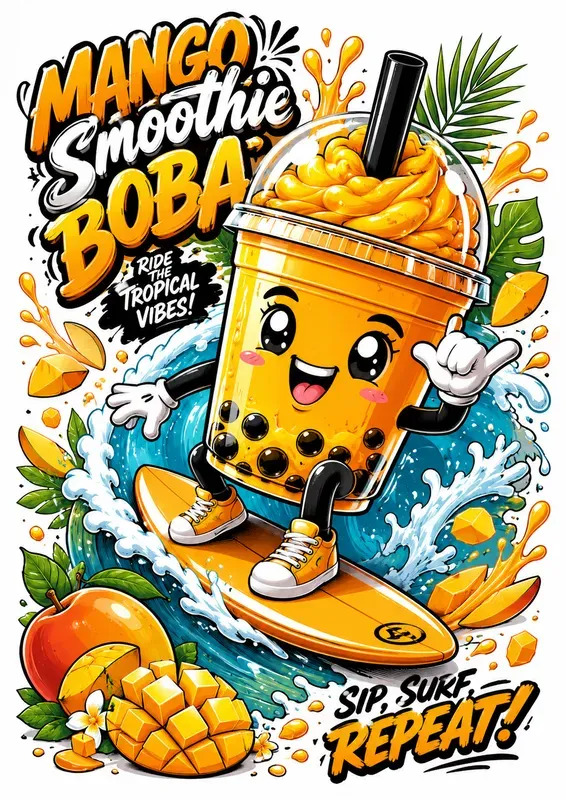 Urban Kawaii Bubble Drink Stickers