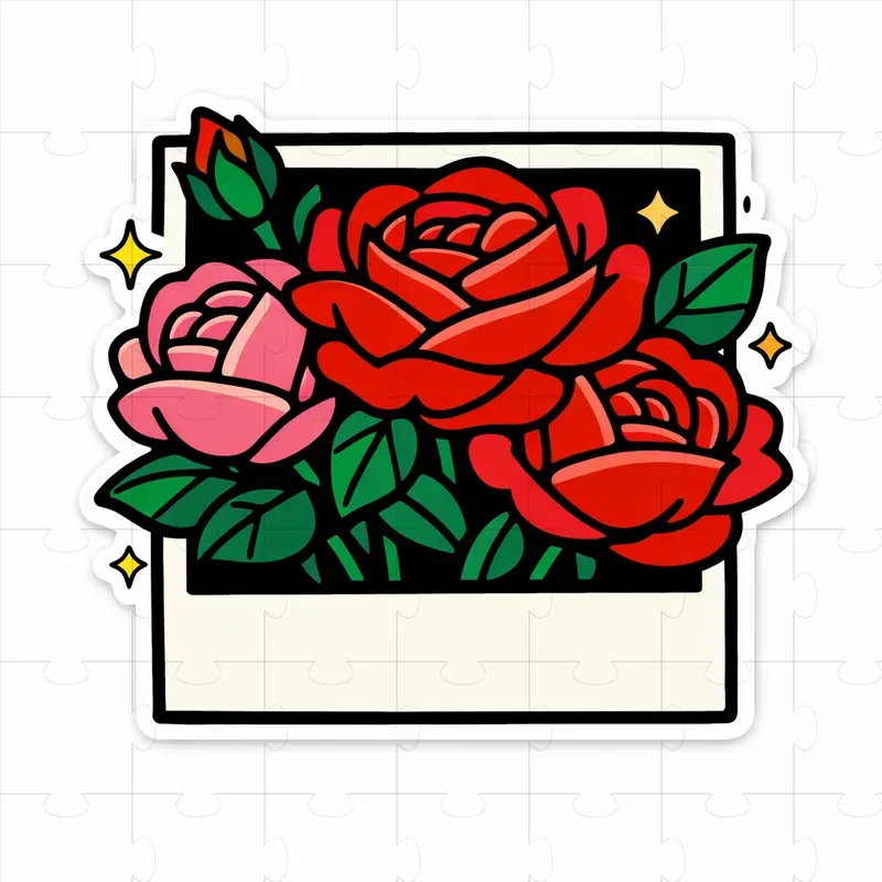 Square Photo Frame Sticker Designs