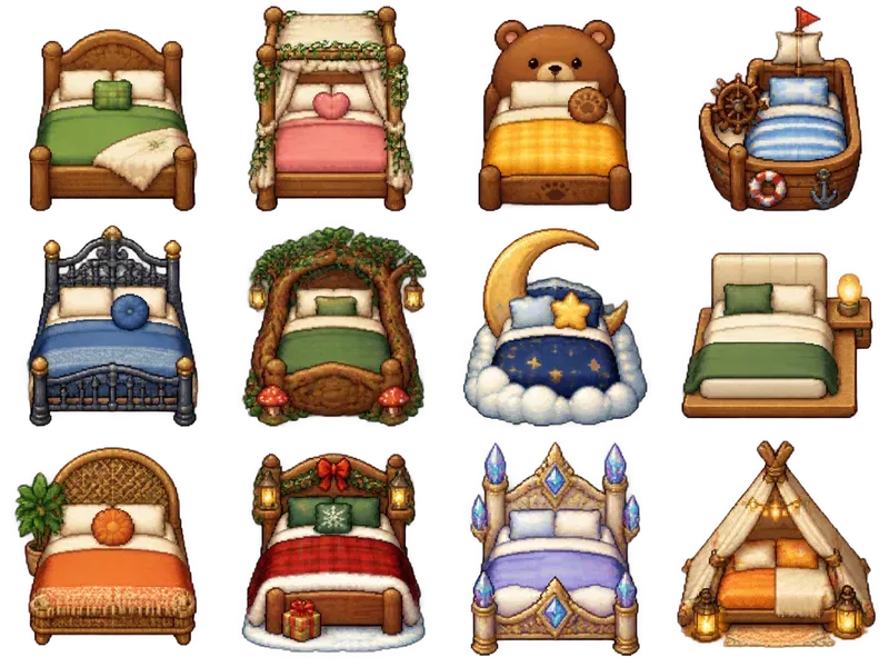 Cozy 16bit Furniture Sprite Sheets
