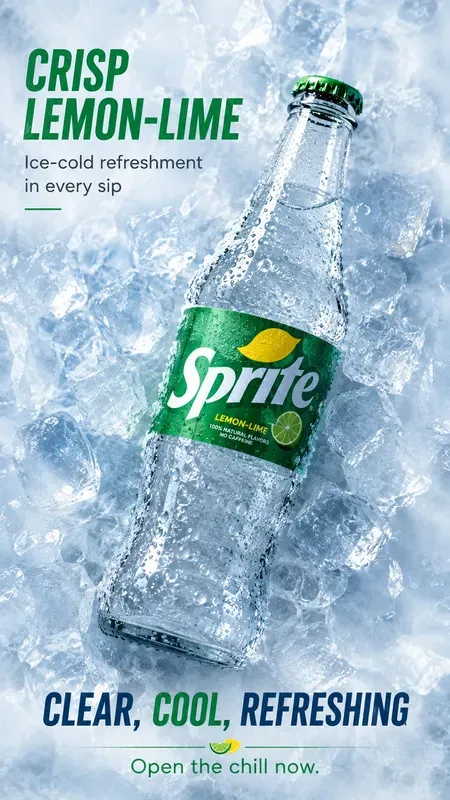 Ice Cold Beverage Ad Posters