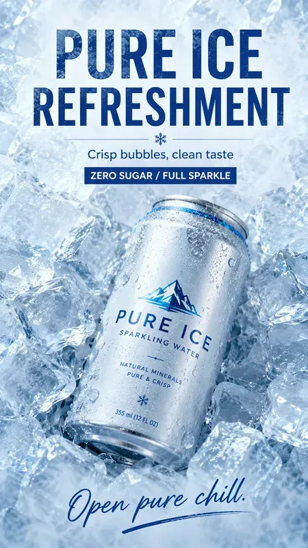 Ice Cold Beverage Ad Posters