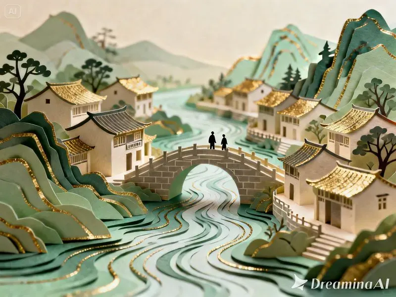 Chinese Inkcore Paper Sculptures
