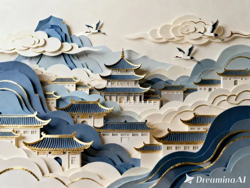 Chinese Inkcore Paper Sculptures