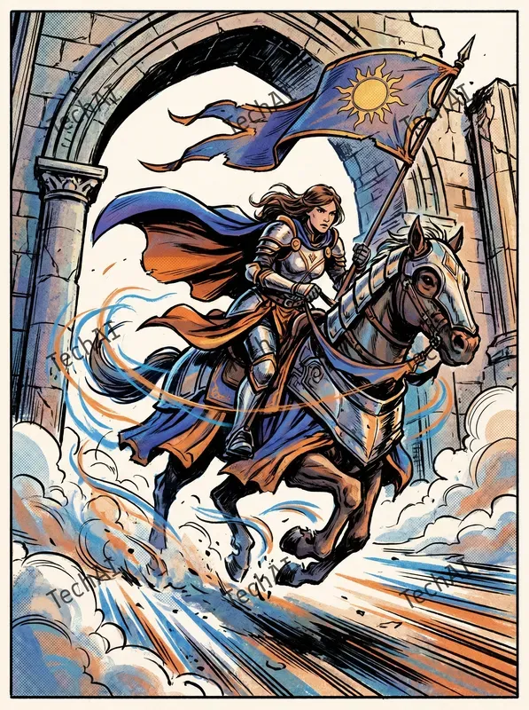 Epic Graphic Novel Battle Art