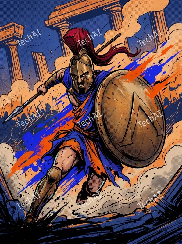 Epic Graphic Novel Battle Art