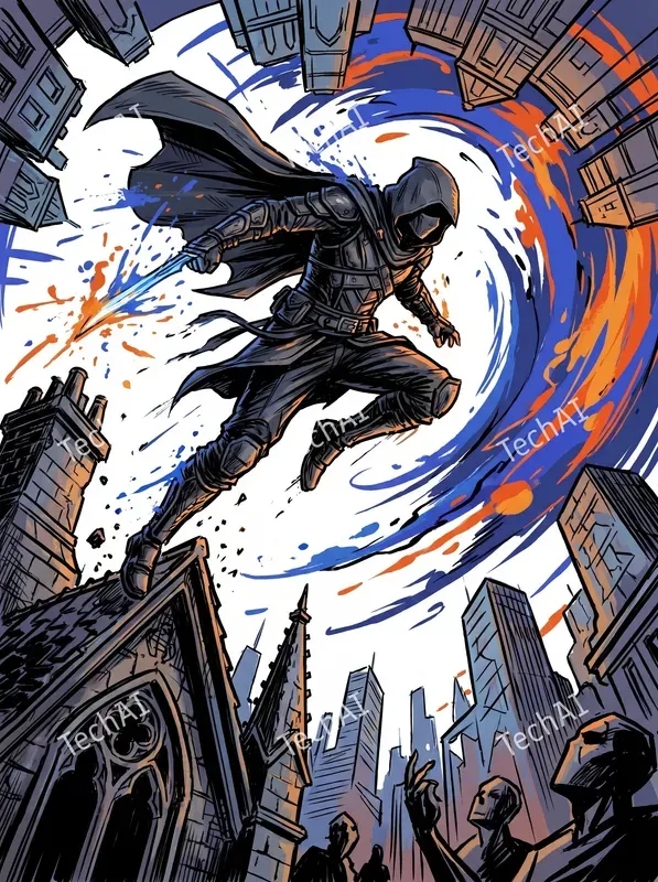 Epic Graphic Novel Battle Art