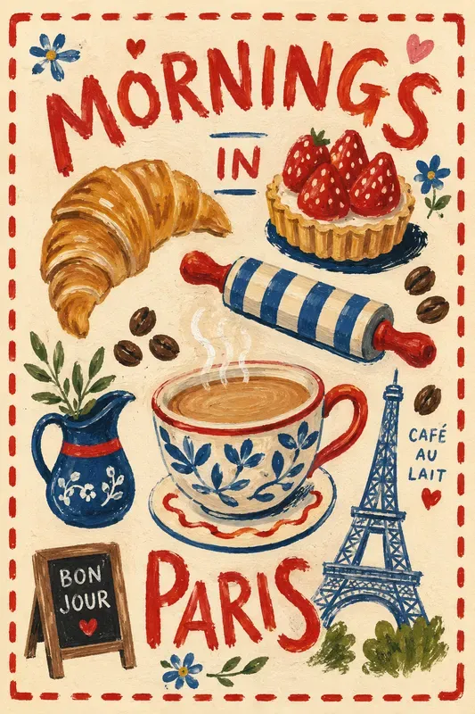 Naive Gouache Lifestyle Posters