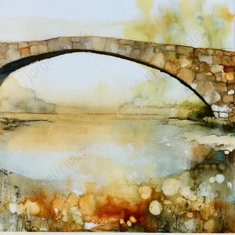 Soft Watercolor Landscape Art