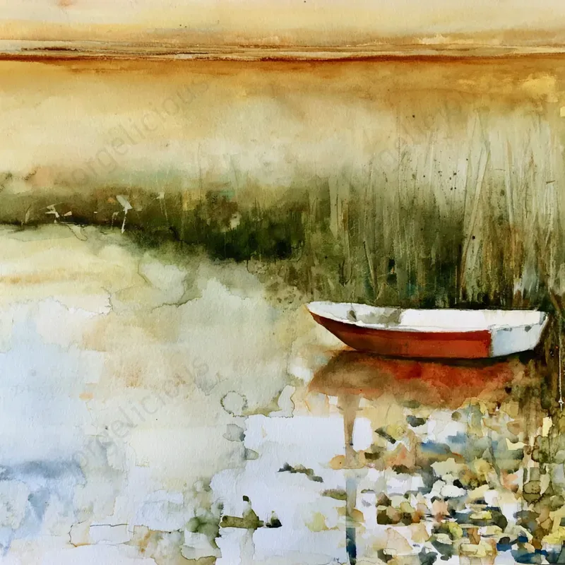 Soft Watercolor Landscape Art