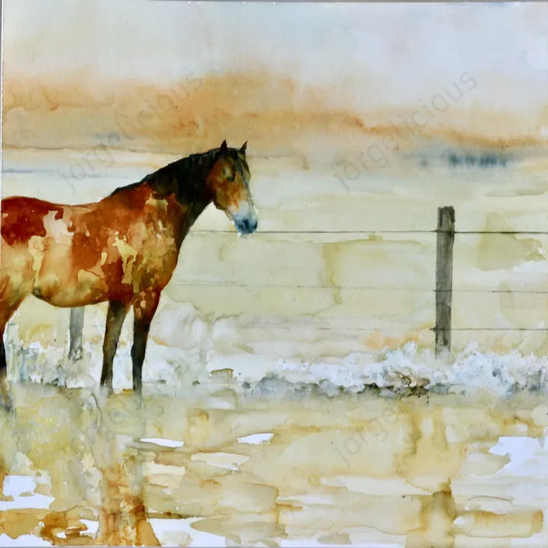 Soft Watercolor Landscape Art
