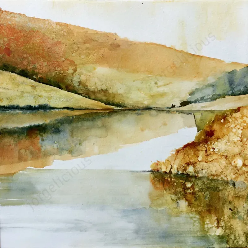 Soft Watercolor Landscape Art