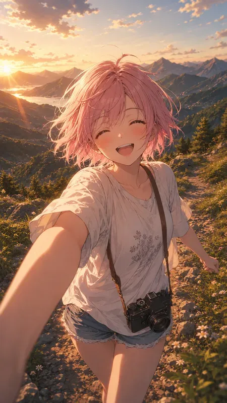 Anime Mountain Summer Girl Collections